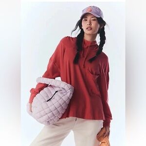 FP MOVEMENT Hot Shot Hooded Layer / Hibiscus Coral Sz S NWOT